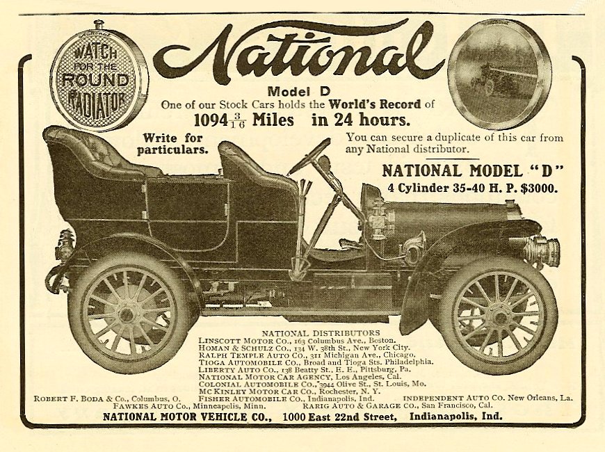 1906 National Auto Advertising